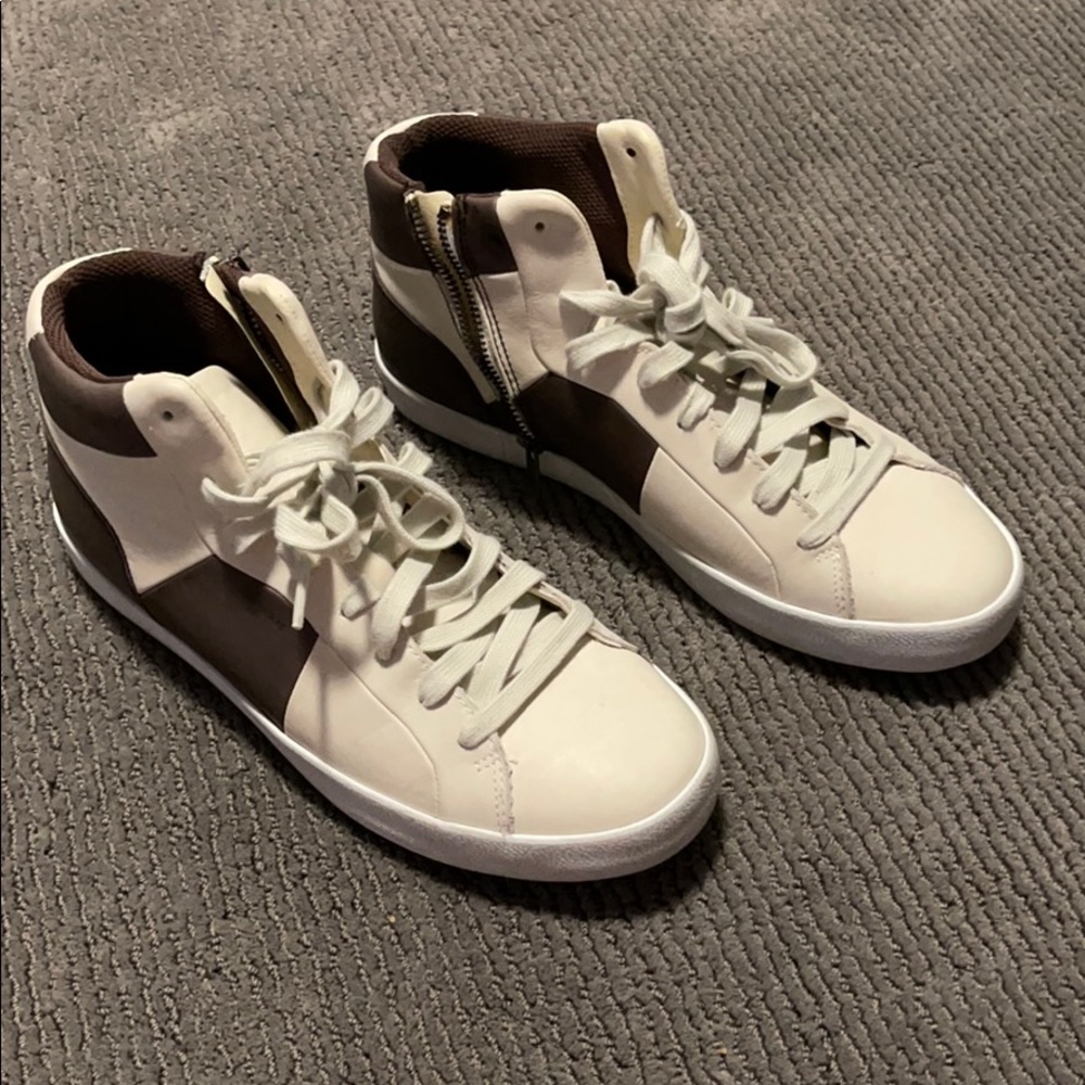 Geox Hightop Shoes Cream and Brown